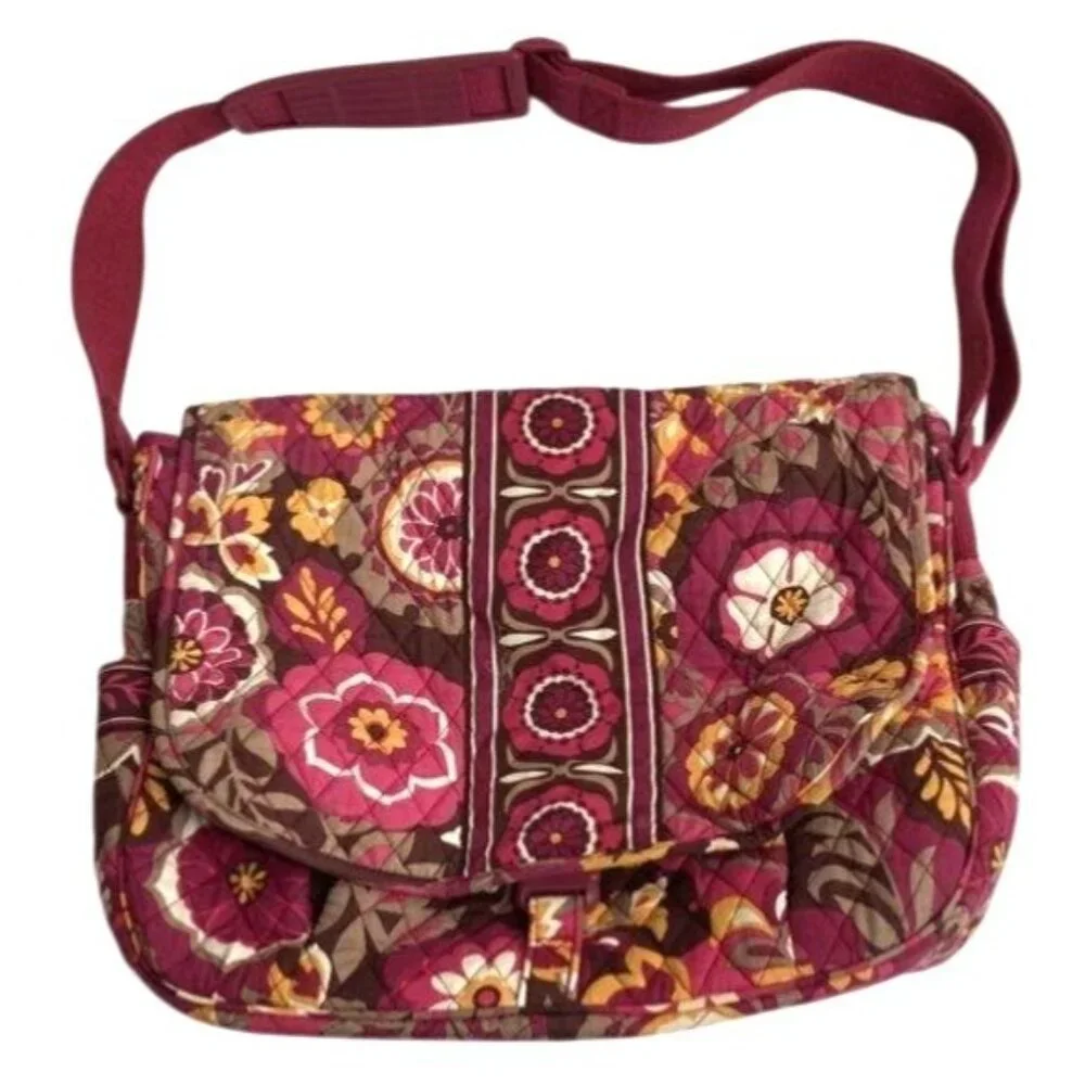 Vera Bradley‎ Quilted Laptop Floral Crossbody Bag